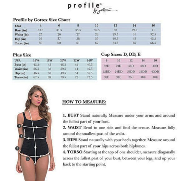 🆕️ PROFILE BY GOTTEX One Piece Swim Dress - Picture 2 of 10